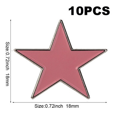 10 bucăți o mulțime de insignă metalică ace ace broșă cruce steaua aurie roșu alb negru galben albastru violet verde roz