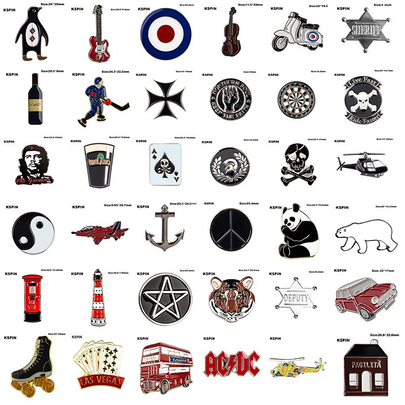 10 bucăți o mulțime de insignă metalică ace ace broșă cruce steaua aurie roșu alb negru galben albastru violet verde roz