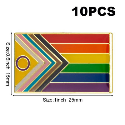 10 komada puno napretka Zastava ponosa Značka za rever Značka zastave Broš Igle Značke