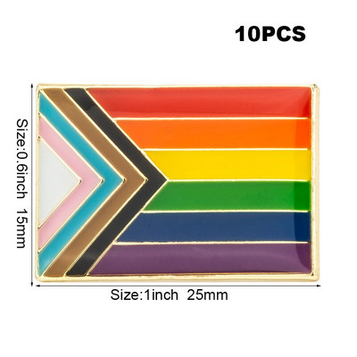 10 komada puno napretka Zastava ponosa Značka za rever Značka zastave Broš Igle Značke