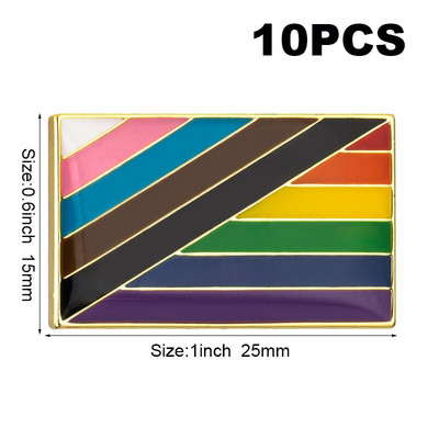 10 komada puno napretka Zastava ponosa Značka za rever Značka zastave Broš Igle Značke