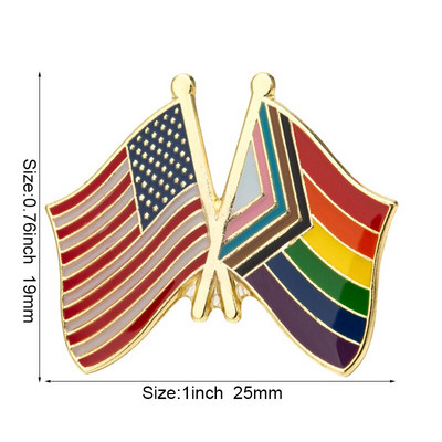 10 komada puno napretka Zastava ponosa Značka za rever Značka zastave Broš Igle Značke
