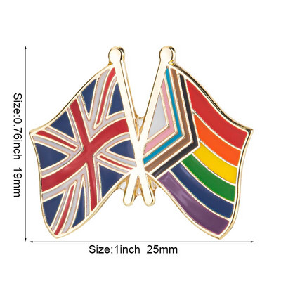 10 komada puno napretka Zastava ponosa Značka za rever Značka zastave Broš Igle Značke