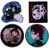 C2559 Japanski anime Demon Slayer Manga Emajl Igla za rever Igle za značke Ukrasi za ruksak Nakit Dodaci Pokloni za prijatelje