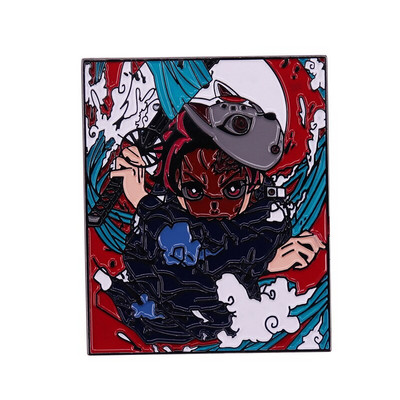 C2559 Japanski anime Demon Slayer Manga Emajl Igla za rever Igle za značke Ukrasi za ruksak Nakit Dodaci Pokloni za prijatelje