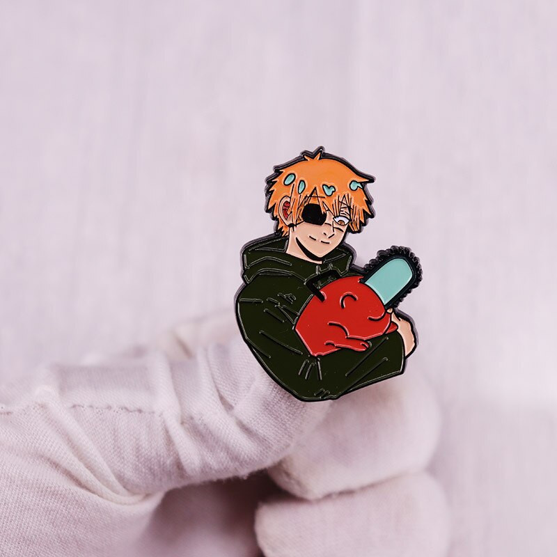 C2426 Anime Chainsaw Man Badge καρφίτσα Cute Cartoon Pochita Cosplay Pins Καρφίτσες για γυναίκες Ανδρικά κοσμήματα με καρφίτσα πέτο