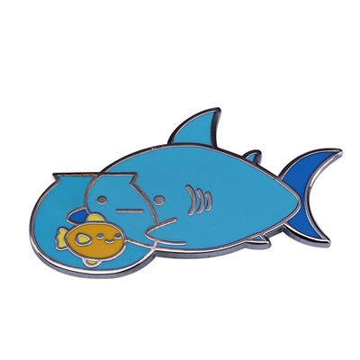 C2864 Pin email cu rechin, broșe personalizate pentru surfing cu rechin, pungă, ac pentru rever, insignă distractivă de animale, cadou drăguț de bijuterii pentru copii