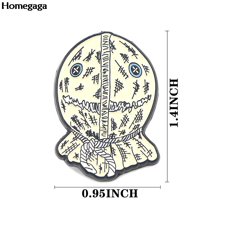 Homegaga Horror Ghost Cartoon Broš Rever Ovratnik Igla Ruksak Šešir Odjeća Značke Modni Nakit D2741