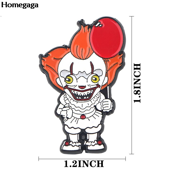 Homegaga Horror Ghost Cartoon Broš Rever Ovratnik Igla Ruksak Šešir Odjeća Značke Modni Nakit D2741