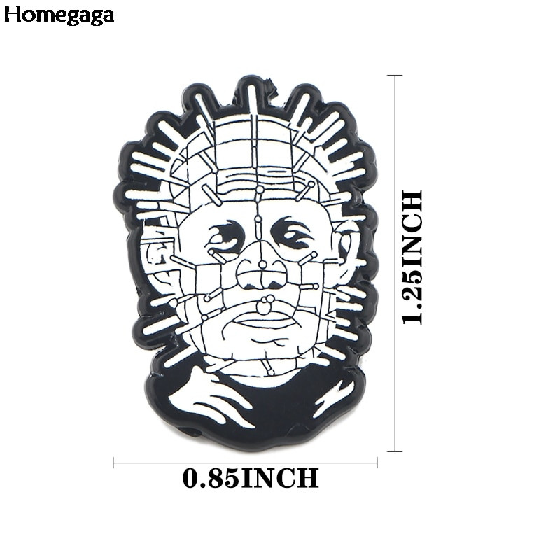 Homegaga Horror Ghost Cartoon Broš Rever Ovratnik Igla Ruksak Šešir Odjeća Značke Modni Nakit D2741
