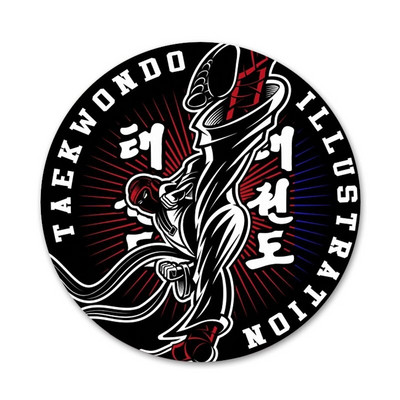 Kungfu Taekwondo piktogramos Smeigtukai Ženkliuko dekoravimas Sagės Metaliniai ženkleliai drabužiams Kuprinės puošimas