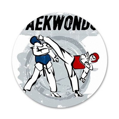 Kungfu Taekwondo piktogramos Smeigtukai Ženkliuko dekoravimas Sagės Metaliniai ženkleliai drabužiams Kuprinės puošimas