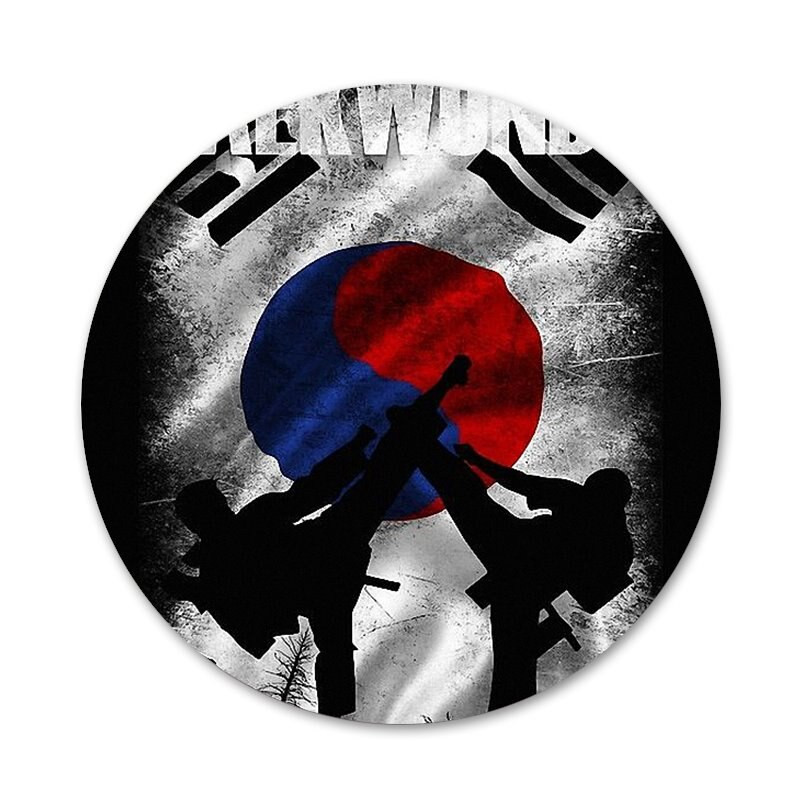 Kungfu Taekwondo piktogramos Smeigtukai Ženkliuko dekoravimas Sagės Metaliniai ženkleliai drabužiams Kuprinės puošimas