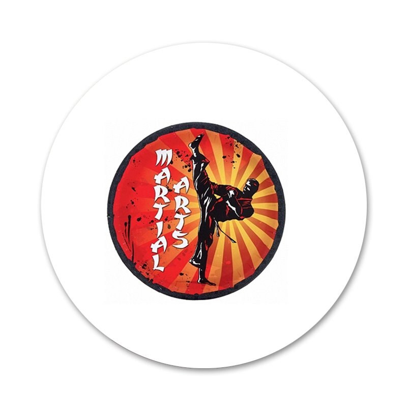 Kungfu Taekwondo piktogramos Smeigtukai Ženkliuko dekoravimas Sagės Metaliniai ženkleliai drabužiams Kuprinės puošimas