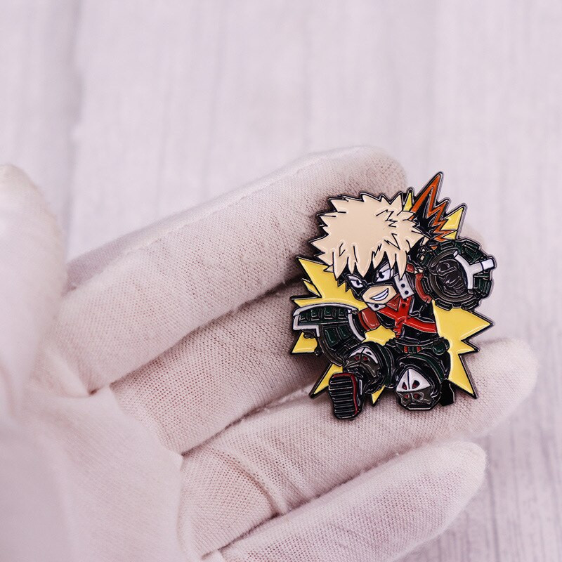 C3036 Japonské odznaky My Hero Academia s anime smaltovaným brošňovým náramkom, odznaky na batoh, šperky, doplnky