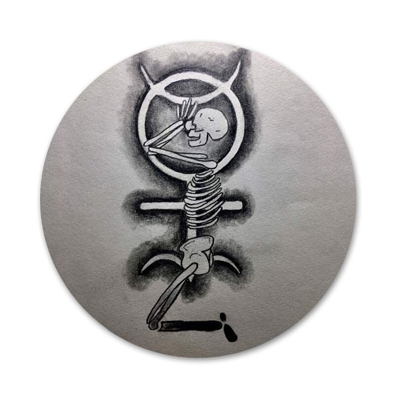 Retrogradni Merkur Ghostemane Bedž Broš Igla Dodaci za odjeću Ruksak Dekoracija poklon