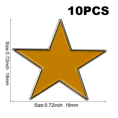 10 tk palju KSPIN Sinine Valge Roheline Must Punane Roosa Kollane Lilla Tärn rinnanõel Märgi Nõel XY0162