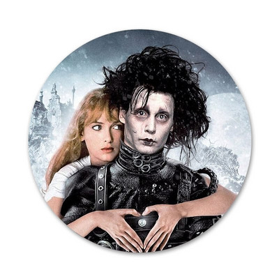Edward Scissorhands Icons Pins Διακοσμητικό σήμα Καρφίτσες Μεταλλικές κονκάρδες για διακόσμηση σακιδίου πλάτης 58mm
