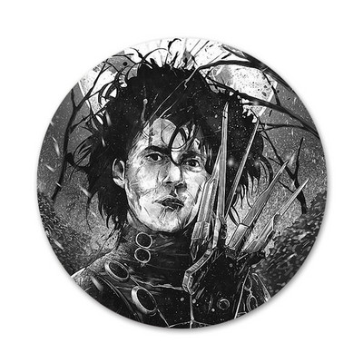 Edward Scissorhands Icons Pins Διακοσμητικό σήμα Καρφίτσες Μεταλλικές κονκάρδες για διακόσμηση σακιδίου πλάτης 58mm