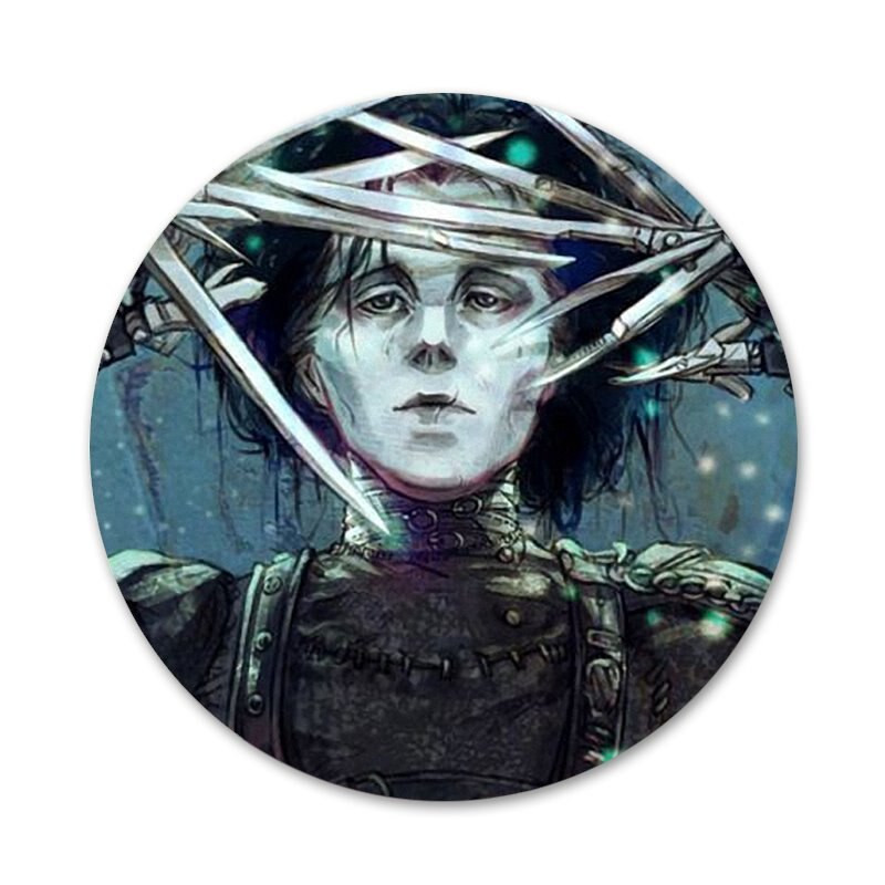 Edward Scissorhands Icons Pins Διακοσμητικό σήμα Καρφίτσες Μεταλλικές κονκάρδες για διακόσμηση σακιδίου πλάτης 58mm