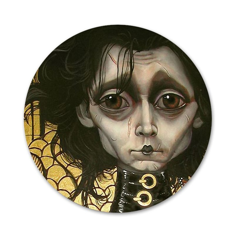 Edward Scissorhands Icons Pins Διακοσμητικό σήμα Καρφίτσες Μεταλλικές κονκάρδες για διακόσμηση σακιδίου πλάτης 58mm