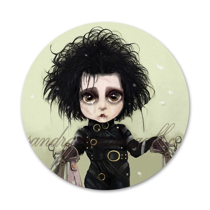 Edward Scissorhands Icons Pins Διακοσμητικό σήμα Καρφίτσες Μεταλλικές κονκάρδες για διακόσμηση σακιδίου πλάτης 58mm