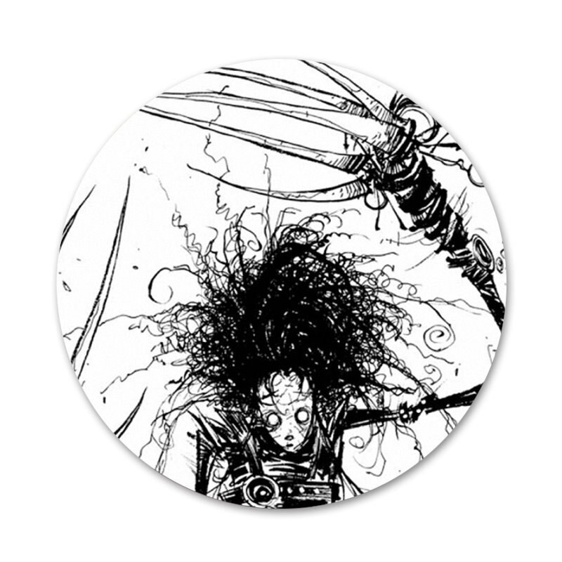 Edward Scissorhands Icons Pins Διακοσμητικό σήμα Καρφίτσες Μεταλλικές κονκάρδες για διακόσμηση σακιδίου πλάτης 58mm
