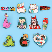 AD2178 Slatka mačka Igle za revere Broš iz crtića Emajl Igle Broševi na odjeći Bedževi Ruksak Modni dodaci Nakit Poklon