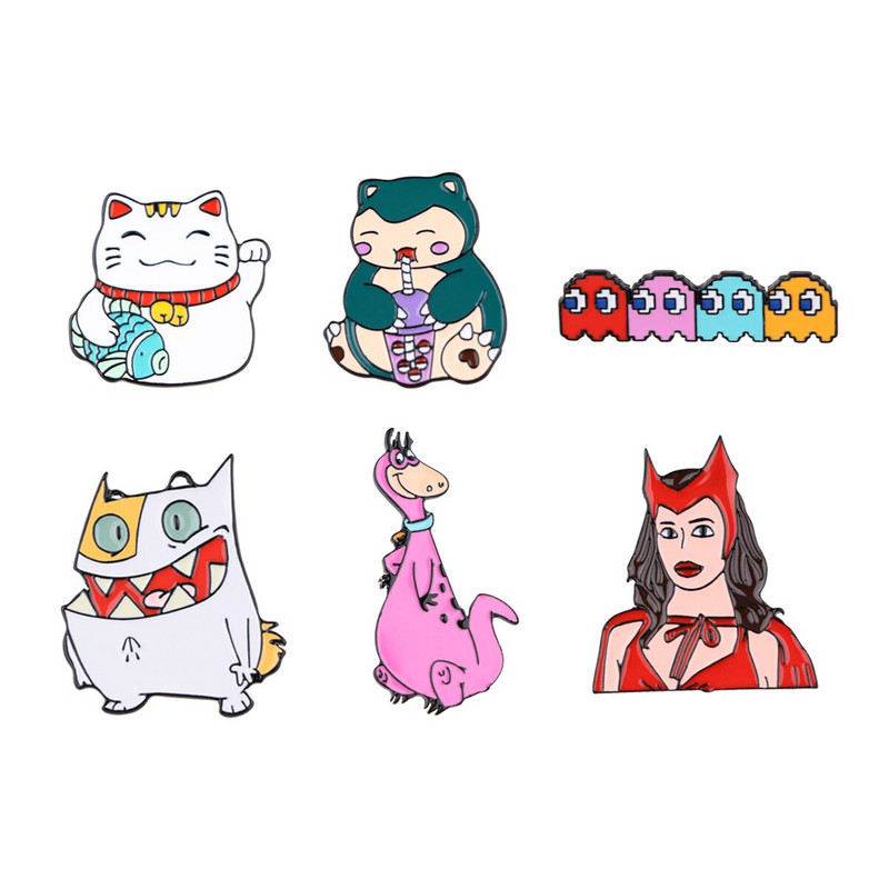 AD2178 Slatka mačka Igle za revere Broš iz crtića Emajl Igle Broševi na odjeći Bedževi Ruksak Modni dodaci Nakit Poklon