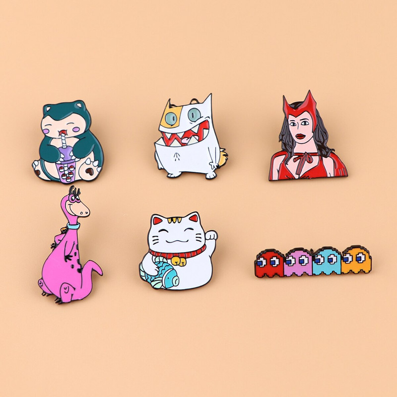 AD2178 Slatka mačka Igle za revere Broš iz crtića Emajl Igle Broševi na odjeći Bedževi Ruksak Modni dodaci Nakit Poklon