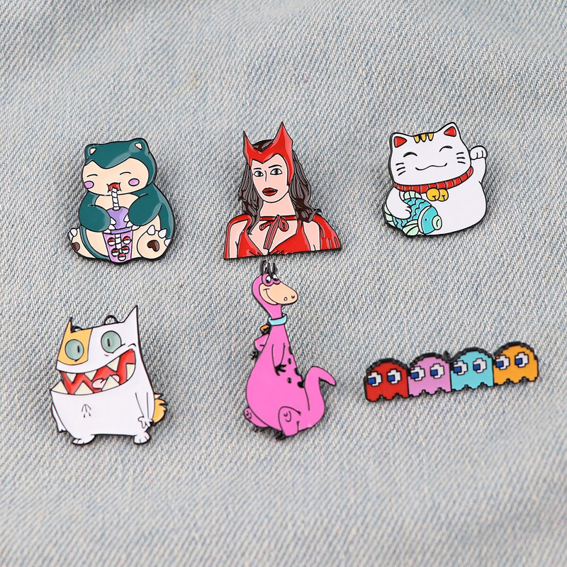 AD2178 Slatka mačka Igle za revere Broš iz crtića Emajl Igle Broševi na odjeći Bedževi Ruksak Modni dodaci Nakit Poklon
