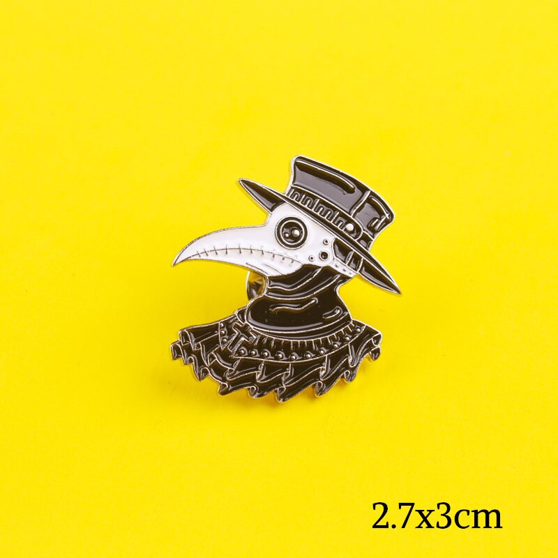 Καρφίτσα δώρου για κοσμήματα με καρφίτσα πανκ καρφίτσα για ρούχα Doctor Schnabel εικονίδιο στο σακίδιο πλάτης Σετ Snake Dungeon Master σμάλτο κοσμήματα καρφίτσα