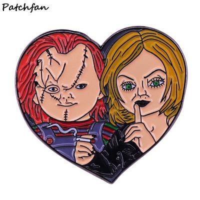AD762 Patchfan Funny Cartoon Ταινία Τρόμου Μεταλλικές καρφίτσες Καρφίτσες από σμάλτο για Γυναικείες Ανδρικές καρφίτσες με πέτο σακίδιο τζιν καρφίτσα