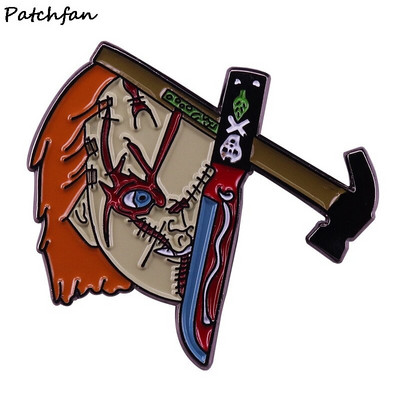 AD762 Patchfan Funny Cartoon Ταινία Τρόμου Μεταλλικές καρφίτσες Καρφίτσες από σμάλτο για Γυναικείες Ανδρικές καρφίτσες με πέτο σακίδιο τζιν καρφίτσα
