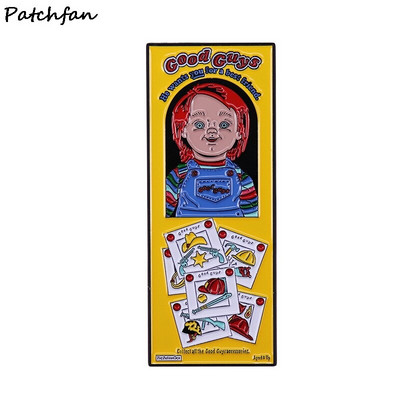 AD762 Patchfan Funny Cartoon Ταινία Τρόμου Μεταλλικές καρφίτσες Καρφίτσες από σμάλτο για Γυναικείες Ανδρικές καρφίτσες με πέτο σακίδιο τζιν καρφίτσα