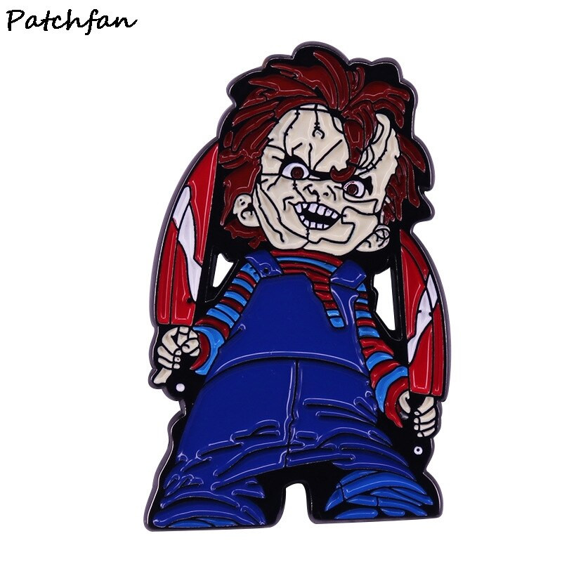 AD762 Patchfan Funny Cartoon Ταινία Τρόμου Μεταλλικές καρφίτσες Καρφίτσες από σμάλτο για Γυναικείες Ανδρικές καρφίτσες με πέτο σακίδιο τζιν καρφίτσα