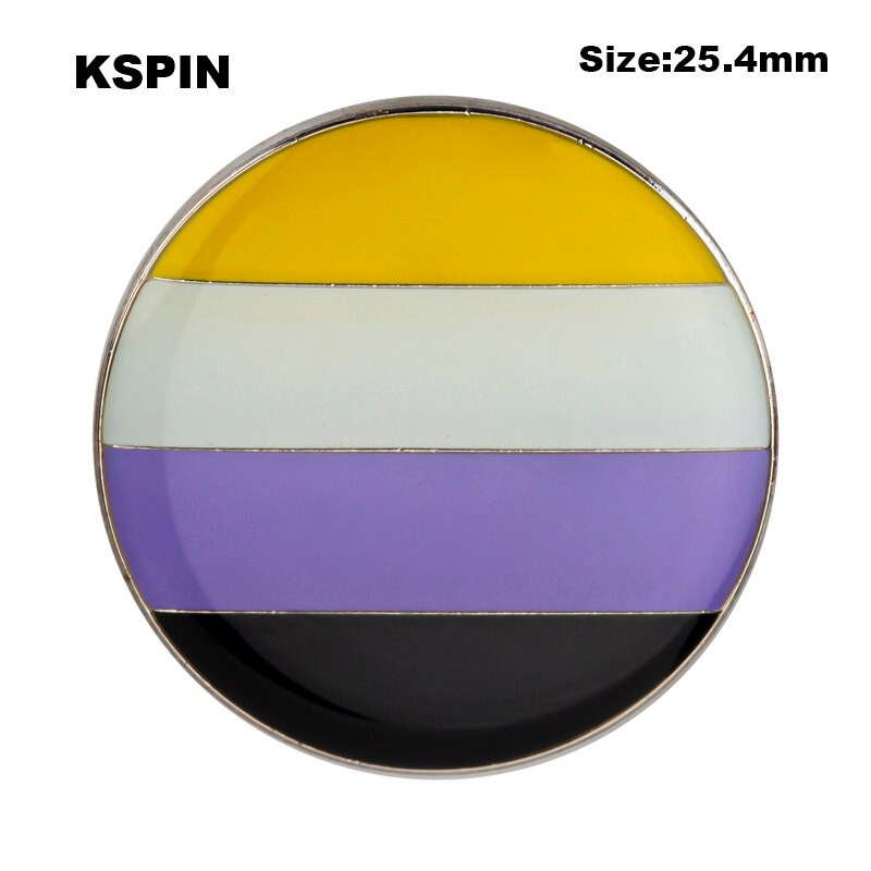 10 tk palju Mittebinaarne uhkus LGBT uhkusemärk rinnanõelaga pross