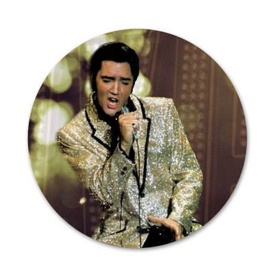 Elvis Presley Ikone Igle Dekoracija znački Broševi Metalne značke za odjeću Dekoracija ruksaka 58 mm