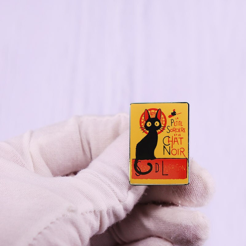 C1961 Väike nõid ja must kass kohaletoimetamisteenus Pin Pross Anime Art Fans Flair Lisa