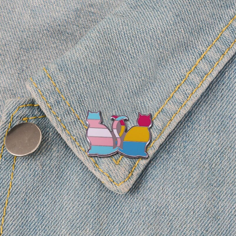 C3508 Defend Equality Pride Σημαία Καρφίτσα σμάλτου Trans LGBTQ Καρφίτσα γάτας Ρούχα Καπέλο Σακίδιο πλάτης Διακόσμηση Κοσμήματα Αξεσουάρ