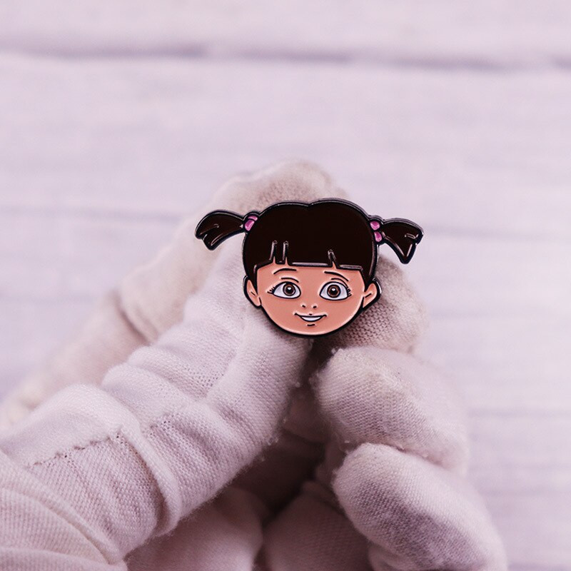 C3431 Cartoon Χαριτωμένο κορίτσι με διπλή αλογοουρά Καρφίτσες με σμάλτο καρφίτσες για ρούχα Καρφίτσες πέτου για σακίδιο πλάτης Classic Manga Badges Αξεσουάρ