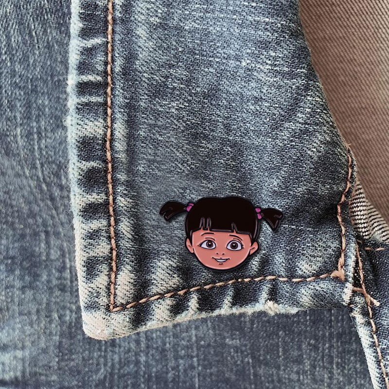 C3431 Cartoon Χαριτωμένο κορίτσι με διπλή αλογοουρά Καρφίτσες με σμάλτο καρφίτσες για ρούχα Καρφίτσες πέτου για σακίδιο πλάτης Classic Manga Badges Αξεσουάρ