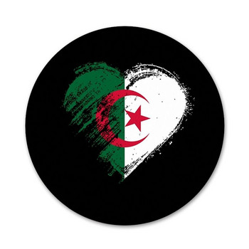 Икони на флага на Алжир Щифтове Брошки за украса на значки Метални значки за украса на раница 58 мм