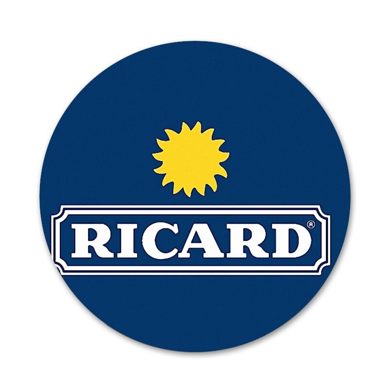 Ricard Icons Pins Märgi kaunistus Prossid Metallist rinnamärgid riiete jaoks Seljakoti kaunistus 58mm