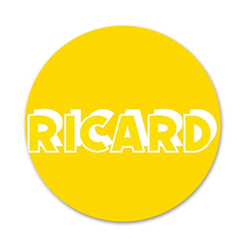 Ricard Icons Pins Märgi kaunistus Prossid Metallist rinnamärgid riiete jaoks Seljakoti kaunistus 58mm