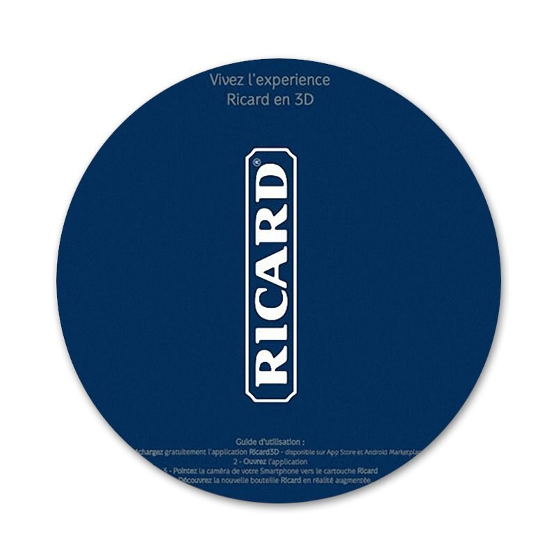 Ricard Icons Pins Märgi kaunistus Prossid Metallist rinnamärgid riiete jaoks Seljakoti kaunistus 58mm