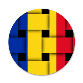 Знаме на Румъния Икони Игли Значка Декорация Брошки Метални значки за дрехи Декорация на раница 58 мм
