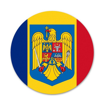 Знаме на Румъния Икони Игли Значка Декорация Брошки Метални значки за дрехи Декорация на раница 58 мм