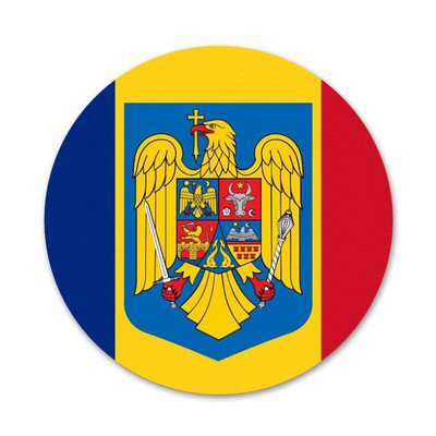 Rumeenia lipp ikoonid nööpnõelad märgi kaunistus prossid Metallist märgid riiete jaoks seljakoti kaunistus 58 mm