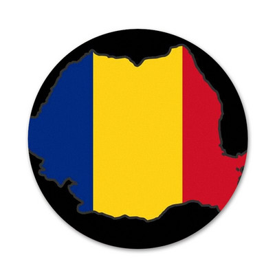 Rumeenia lipp ikoonid nööpnõelad märgi kaunistus prossid Metallist märgid riiete jaoks seljakoti kaunistus 58 mm